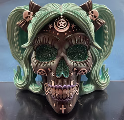 glitter skull
